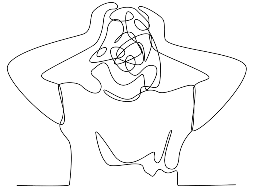 derealization line art