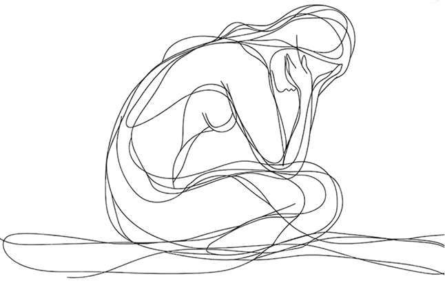 sexual abuse line art